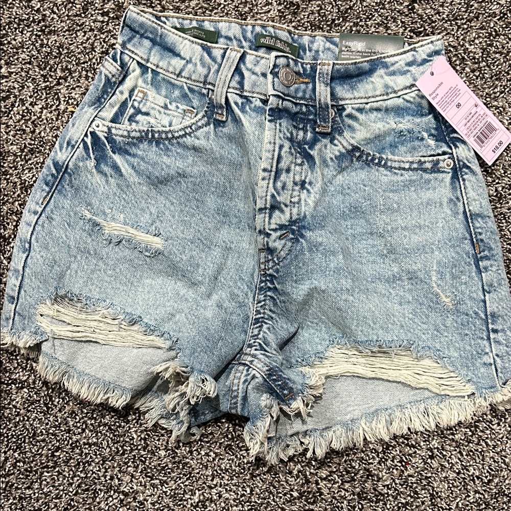 Wild Fable Distressed Light Blue Jean Shorts